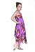 Girl Gypsy Uneven Button Hawaiian Luau Dress in Purple