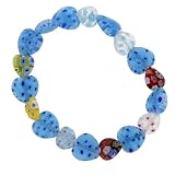 Heart Millefiori Murano Glass Bracelets