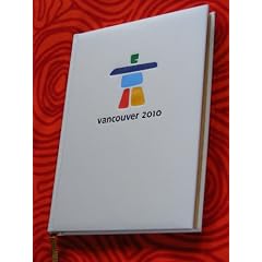 Vancouver 2010 - Goldschnitt, wattierter Ledereinband - Original des DOSB (Deutscher Olympischer Sportbund)