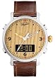 Men's Analog-Digital Light Wood Dial Leather Strap Watch - Original Penguin