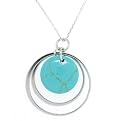 Double Circle Necklace - Turqouise