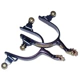 1/2 inch Black Show Spur with Brass Button