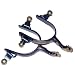 1/2 inch Black Show Spur with Brass Button
