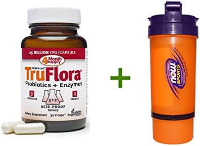 Master Supplements, TruFlora, Probiotics + Enzymes, 32 Vcaps, Now Foods, 3 in 1 Sports Shaker Bottle, 25 oz