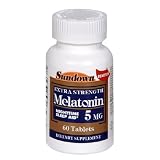 Sundown Melatonin, Extra Strength, 5 mg, 60 Tablets (Pack of 4)