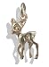 Solid Silver Bambi Bracelet Charm Pendant
