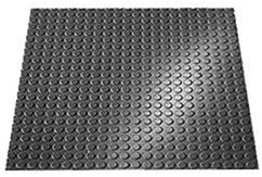 Black Rubber Tile Round Disc Pattern 24"W X 24"L - Lot of 3