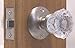 A very affordable Fluted Crystal Glass & Brushed Nickel Passage Door Knob Sets for Modern Doors+includes Our Original Wood Adapters to install in modern pre-drilled doors or replacement set for older doors.