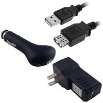 Creative Labs Vado HD 720p Pocket Video Camcorder 6 Feet USB Extention Cable, Car Charger, Travel Charger