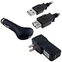 Creative Labs Vado HD 720p Pocket Video Camcorder 6 Feet USB Extention Cable, Car Charger, Travel Charger