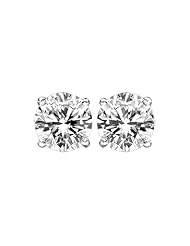 IGI Certified 14k White Gold Screw Back 1/5 cttw Diamond Stud Earrings