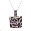 Necklace With 0.55ctw Genuine Rubies Beautifully Crafted in Multicolor Enamel and 14K White Gold. Total item weight 5.4g Length 18in