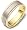 6.5mm Titanium & 18 Karat Yellow Gold Flat Style Wedding Band Ring - 6.25