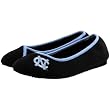 North Carolina Tar Heels (UNC) Ladies Black Ballerina Slippers