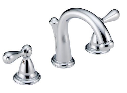 Delta 3565-217 Botanical Double-Handle Widspread Lavatory Faucet with Metal Pop-Up, Chrome