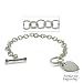 Heart Charm Bracelet Sterling Silver Ladies Engravable