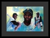 Roberto Clemente (Montage) Sports Framed & Matted Poster Print - 16