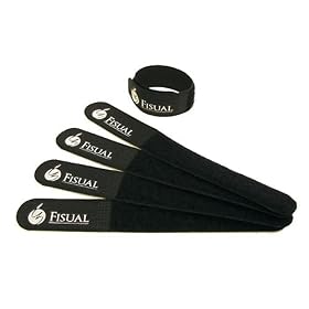 Fisual Chunky Velcro Cable Ties (10 Pack) - Black