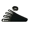 Fisual Chunky Reuseable Hook & Loop Cable Ties - 20 Pack Black