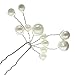 HuntGold 3X Wedding Party Bridal Shake Artificial Beads Hair Comb Claw Hair Hairpin Hair Ornaments Accessory(white)