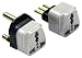 Lewis N. Clark Grounded South Africa Adapter Plug, Black, One Size