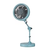 mood ムード デスクスタンドファン 卓上扇風機 10cm 2電源(AC,USB) ブルー FMDR-101U BL