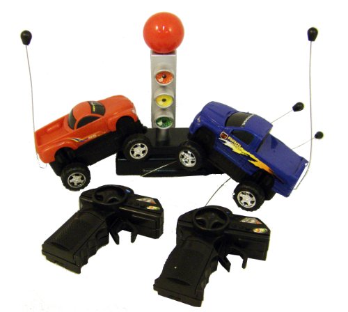 41S5gbnQ7qL Licensed Dodge RAM Drag Race RC Car Truck Toy Set