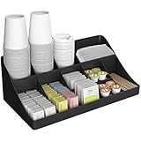 Mind Reader ' Pioneer' Breakroom Organizer 11 Compartment Condiment Holder, Black
