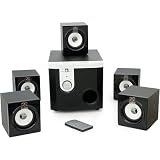 Black 5.1 Surround Sound Speakers - 23W RMS With Wireless Remote