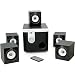 Black 5.1 Surround Sound Speakers - 23W RMS With Wireless Remote