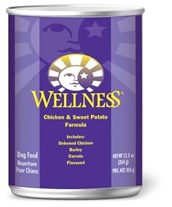 Wellness Canned Dog Food for Adult Dogs, Chicken and Sweet Potato Recipe, 12-Pack of 12-1/2-Ounce Cans Wellness Canned Dog Food for Adult Dogs, Chicken and Sweet Potato Recipe, 12-Pack of 12-1/2-Ounce Cans