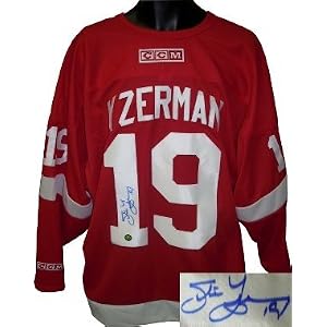 Buy Steve Yzerman Autographed Hand Signed Detroit Redwings CCM Red Jersey