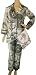 Striking Black Toile French Elegant Design Long Sleeve Pajamas ~ 3 sizes