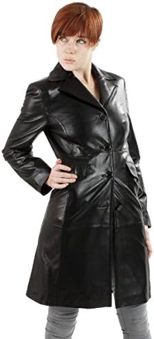 Ramonti Womens Leather Walking Trench Coat