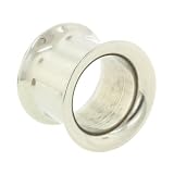 One Titanium Double Flared Eyelet: 00g (SOLD INDIVIDUALLY. ORDER TWO FOR A PAIR.)