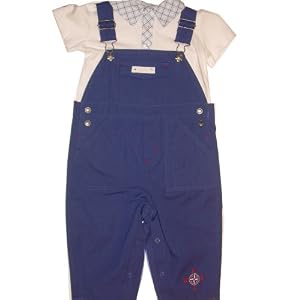 Laura Ashley Overall and Bodysuit Set
