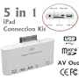 5-in-1 AV-Ausgang Camera Connection Kit mit Apple iPad adapter kompatible USB / Micro-SD / SD-Kartenleser
