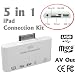 5-in-1 AV-Ausgang Camera Connection Kit mit Apple iPad adapter kompatible USB / Micro-SD / SD-Kartenleser