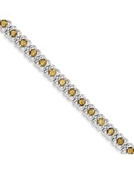 Sterling Silver Whiskey Quartz Bracelet