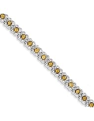 Sterling Silver Whiskey Quartz Bracelet