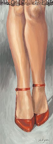 Eurographics SEG1184 Hochwertiger Kunstdruck, Steff Green, Red Pumps 13 x 35 cm