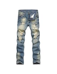 Apparel: Stunner Mens Vintage Casual Ripped Broken Hole Jeans Denim Joggers Pants CN 36