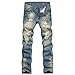 Stunner Men's Vintage Casual Ripped Broken Hole Jeans Denim Joggers Pants CN 500 32