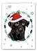Holiday Xmas Seasons Greeting Card - Black Lab