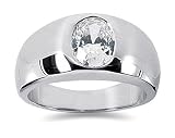 0.00 ctw Men's Diamond Ring in 14K White Gold