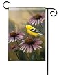 Goldfinch & Coneflower Garden Flag