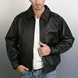 Men's Raglan Sleeve Leather Bomber Jacket - Regular, Tall, Big, Big & Tall