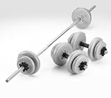 York 25kg Vinyl Barbell/Dumbell Set