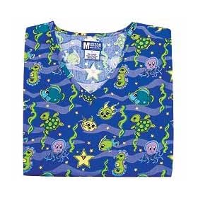 Madison Medical Under the Sea (XS-3X) V-neck Scrub Top