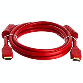6FT 28AWG High Speed HDMI Cable w/Ferrite Cores - Red